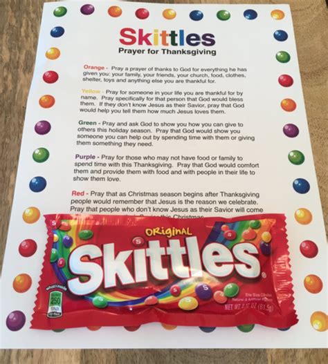 When i think about what the holiday means to me, good friday and easter walk hand in hand. Skittles Thanksgiving Prayer - Children's Ministry Deals