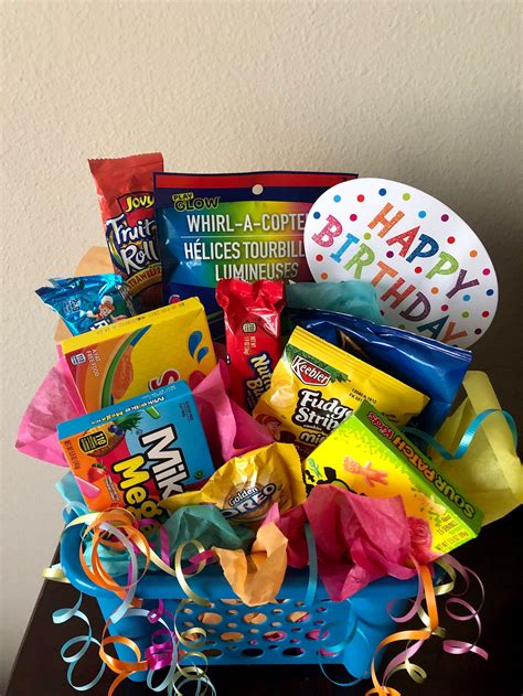 Birthday Basket Colorful Candy T Basket Kids T Etsy