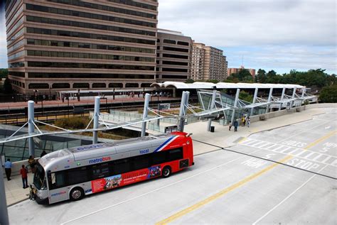 Bus Depot And Elevated Metro Station Silver Spring Md Usa Oc 3872