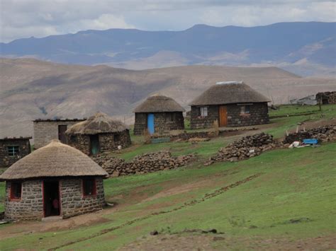 Village Ref African Hut South Africa Travel Lesotho
