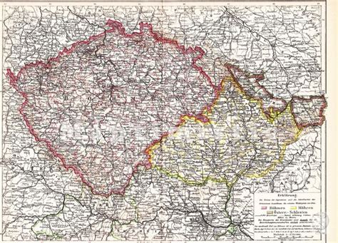 1898 Bohemia Moravia And Austrian Silesia In Central Europe Etsy