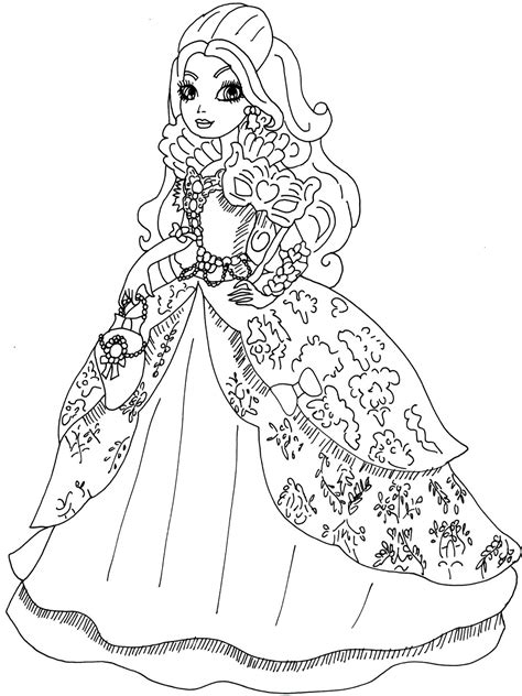 You can now color her like in the picture card. Free Printable Ever After High Coloring Pages at ...