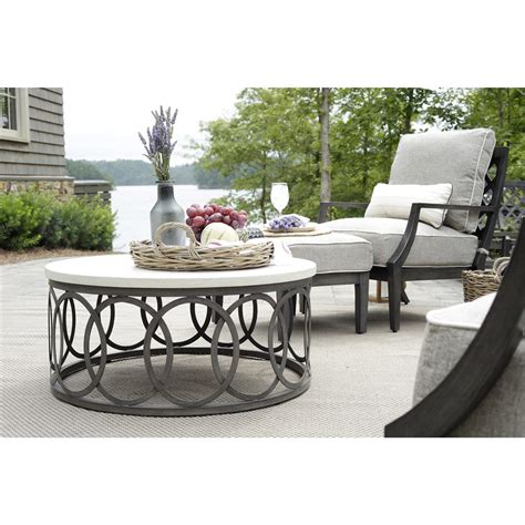 15 creative wood coffee tables |. Summer Classics Ella Oval Interlock Ivory Outdoor Coffee Table