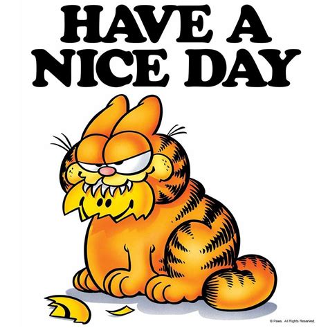 Have A Nice Day Somewhere Else Throwbackthursday Garfield Cartoon