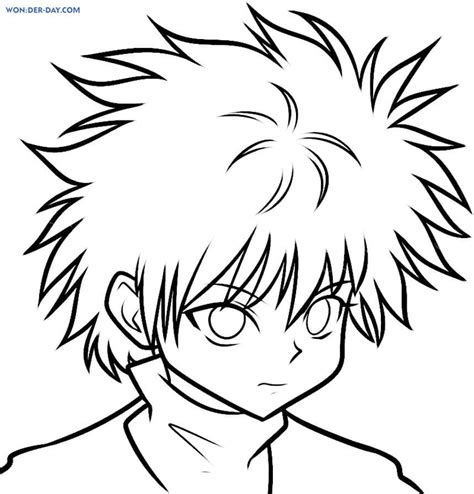 Killua Zoldyck Coloring Pages Hunter X Hunter Coloring Pages Porn Sex