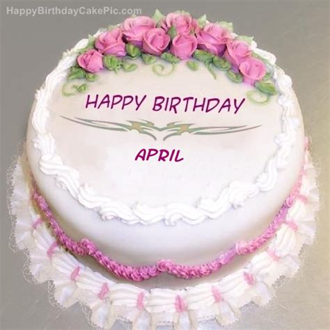 Pink Rose Birthday Cake For April