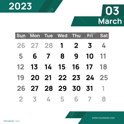 Gambar Kalender Hijau 2023 Bulan Maret Gambar Hd Kalender 2023