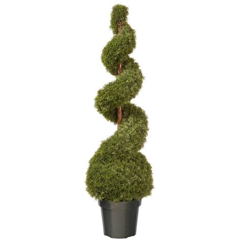 National Tree Company 48 In Cedar Spiral Artificial Tree With Ball And