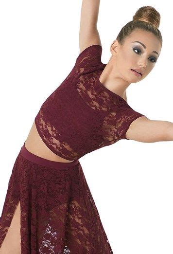 Short Sleeve Lace Crop Top Balera Lyrical Dance Dresses
