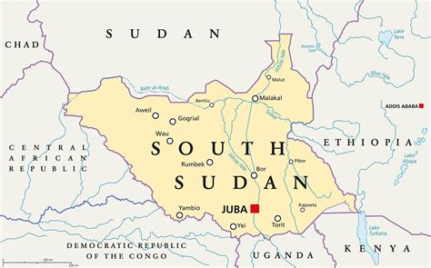 Which Countries Border South Sudan Worldatlas