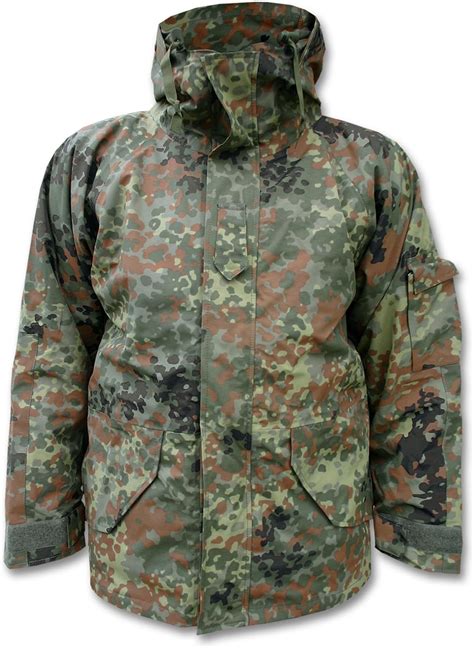 Army Waterproof Ecwcs Hooded Jacket Smock Parka Fleece Flecktarn Size