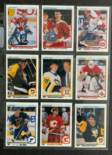 1990 91 Upper Deck Complete Hockey Card Set Lot 1 550 Jagr Rc Bure