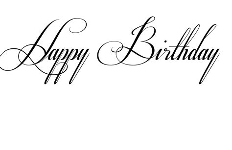 Happy Birthday Text Lettering Calligraphy Isolated On White Background