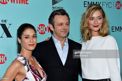 Actors Lizzy Caplan Michael Sheen And Caitlin Fitzgerald Arrive At News Photo Getty Images