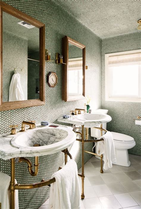 Penny tiles are coming back in style even stronger than ever. 30 Ideas for hexagon ceramic bathroom tile