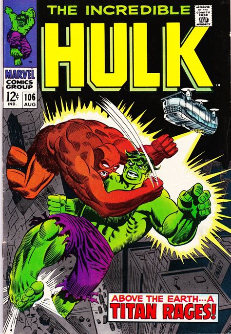 The Incredible Hulk 106 1st Series 1962 1999 August 1968 Marvel