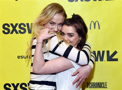 Hugs For Days From Sophie Turner And Maisie Williams Friendship E News
