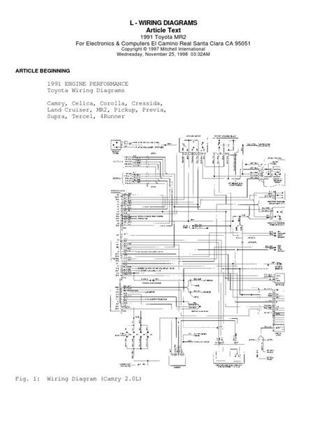 Toyota Wiring Diagrams Download Database