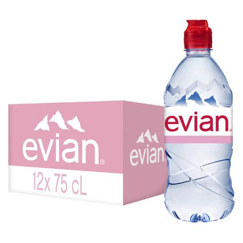 Evian Natural Mineral Water With Sports Cap 750ml X 12 Pieces Mineral
