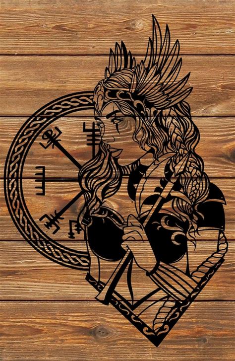 art and collectibles vinyl cutter png svg file valkyrie viking warrior stencil for cricut digital