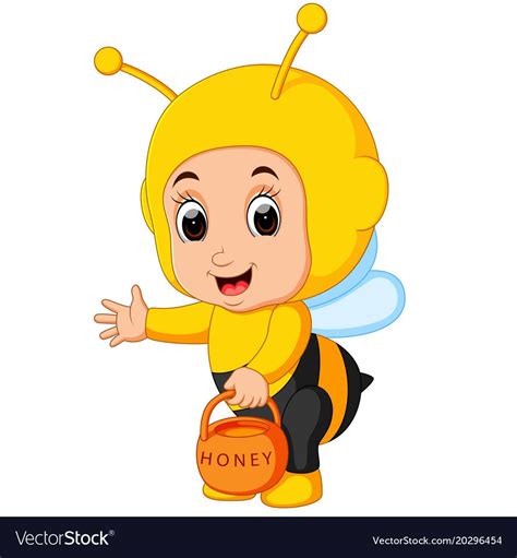Illustration Of Cute Boy Cartoon Wearing Bee Costume Download A Free