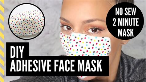Diy Face Mask Adhesive No Sew Coronavirus Covid 19 Youtube