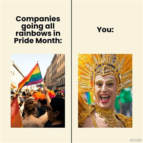 Companies During Pride Month Meme In  Psd Word Publisher Pages Download