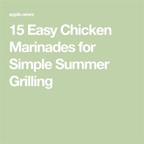 15 Easy Chicken Marinades For Simple Summer Grilling Allrecipes