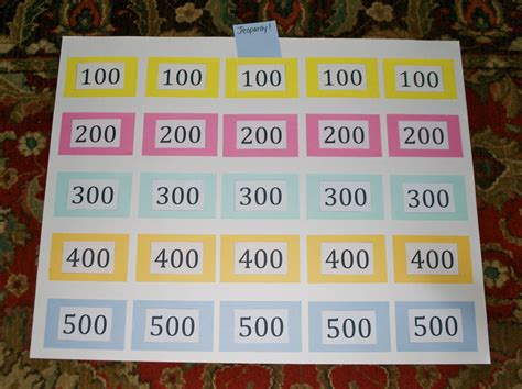 The answers are given first, and the contestants supply the questions. Homemade Jeopardy Board | Homemade, Board and Sunday school