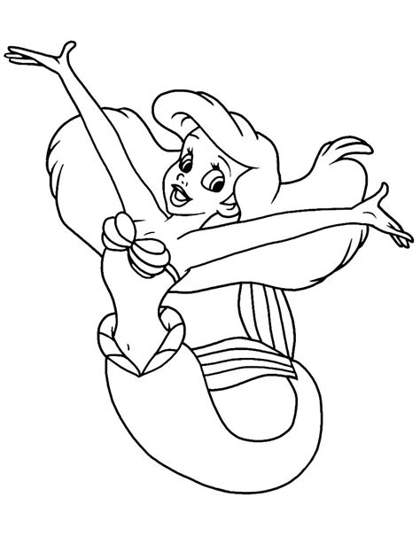 Coloriage Disney Ariel télécharger et imprimer gratuit sur