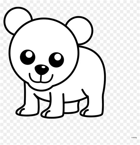 Download Baby Polar Bear Clip Art Small Polar Bear Drawing Png Download Png Download PikPng