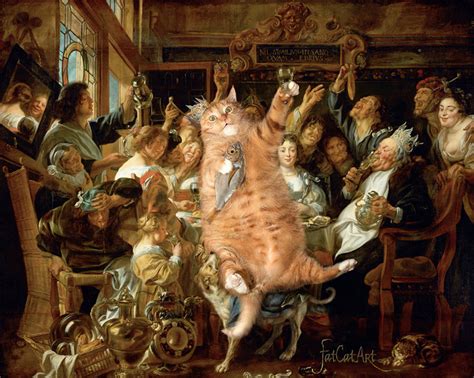 Artist Inserts Her Fat Ginger Cat Into Classical Paintings