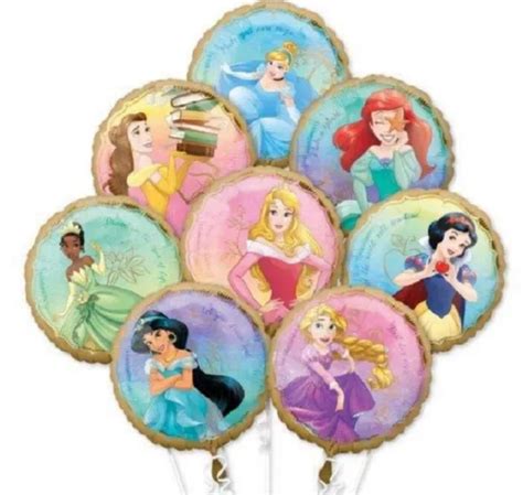Set Of 8 Walt Disney Princess Birthday Party Balloons Decorations