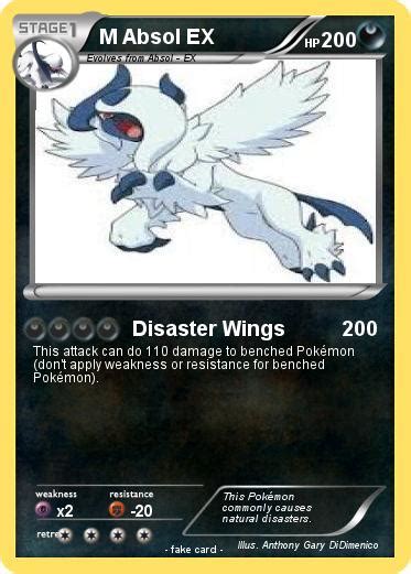 Pokémon M Absol Ex 50 50 Disaster Wings My Pokemon Card