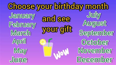 Choose Your Birthday Month And See Your T 😍 Birthday Month T🎁