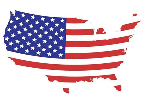 Karte Der Usa Flagge Usa Karte Mit Flagge Innen