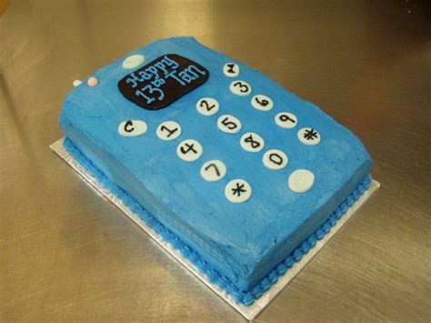Cell Phone Cake With Fondant Numerals Cake Kids Cake Fondant Cakes