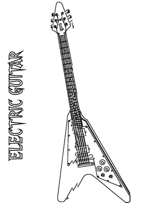 The Electric Guitar Coloring Page