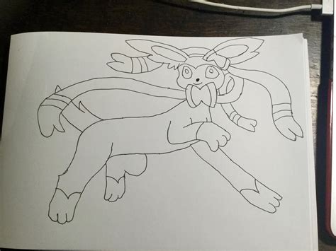 My Attempt At Doing A Sylveon Lineart By Car Lover33 On Deviantart