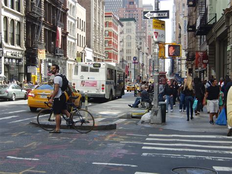 Side Sidewalks In New York City Sidewalk City