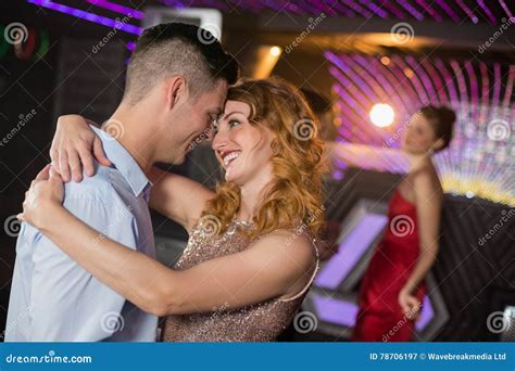 Cute Couple Dancing Together On Dance Floor Stock Image Image Of Indoors Caucasian 78706197