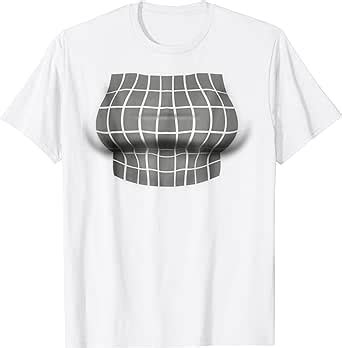 Amazon Com Big Boob Optical Illusion T Shirt Clothing