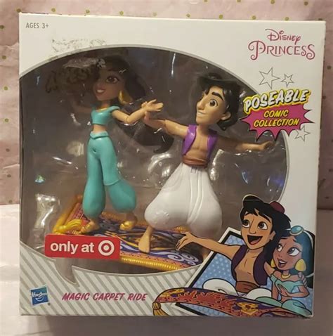 Hasbro Disney Princess Jasmine And Aladdin Magic Carpet Ride Poseable Comic Fig Picclick Uk