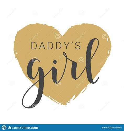 Handwritten Lettering Of Daddy S Girl On White Background Vector