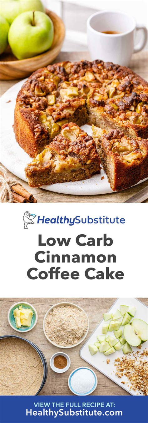 Substitute each teaspoon (5 grams) of baking powder in the recipe with 1/4 teaspoon (1 gram) baking soda and the amount you should use varies by recipe. Scrumptious Low Carb Cinnamon Coffee Cake - Healthy Substitute | Recipe | Cinnamon coffee cake ...