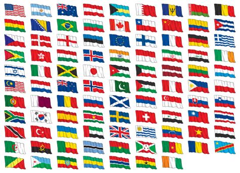 97 Vector World Flag Icons Waving Free Flag Stickers And More