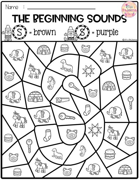 Color By Beginning Sounds Beginning Sounds Worksheets Teaching