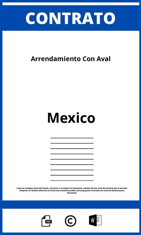 Contrato De Arrendamiento Con Aval Mexico 2023
