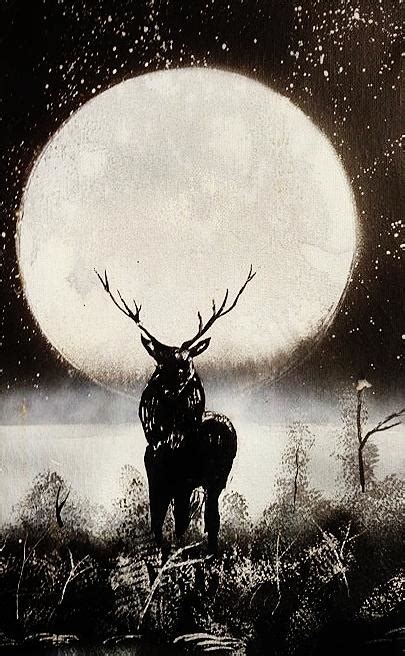 Deer Moon Painting By Libby Sealy Fine Art America