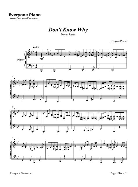 Norah Jones Dont Know Why Chords